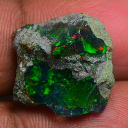 Rare Black Opal  10.00 Carats | Natural Black Ethiopian Opal Rough - Ready for Cutting & Jewelry!