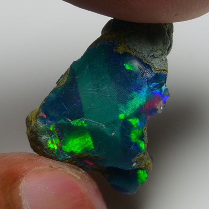 Rare Black Opal 11.25 Carats | Natural Black Ethiopian Opal Rough - Ready for Cutting & Jewelry!