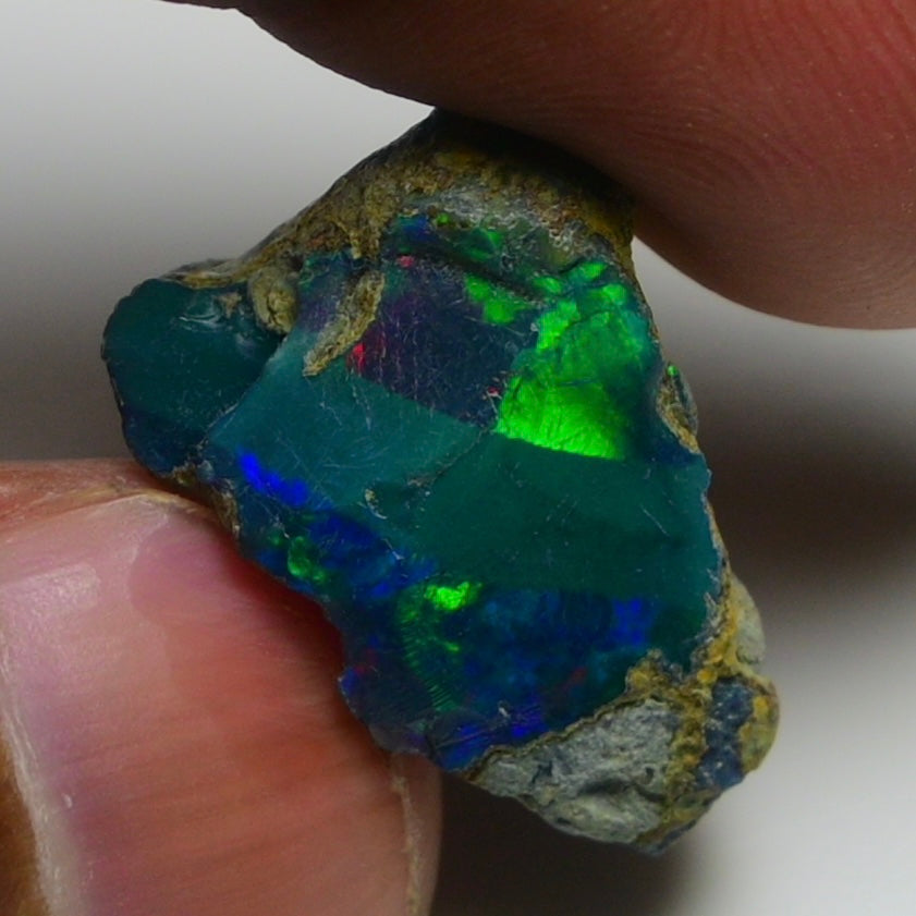 Rare Black Opal 11.25 Carats | Natural Black Ethiopian Opal Rough - Ready for Cutting & Jewelry!
