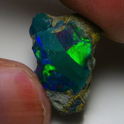 Rare Black Opal 11.25 Carats | Natural Black Ethiopian Opal Rough - Ready for Cutting & Jewelry!