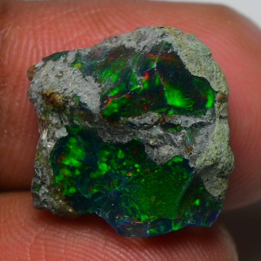 Rare Black Opal  10.00 Carats | Natural Black Ethiopian Opal Rough - Ready for Cutting & Jewelry!