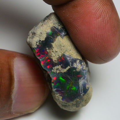 Rare Black Opal 36.05 Carats | Natural Black Ethiopian Opal Rough - Ready for Cutting & Jewelry!