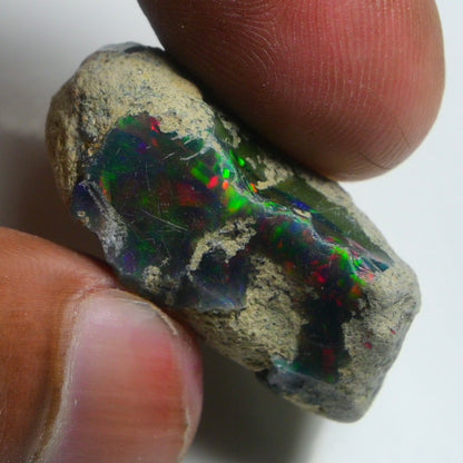 Rare Black Opal 36.05 Carats | Natural Black Ethiopian Opal Rough - Ready for Cutting & Jewelry!