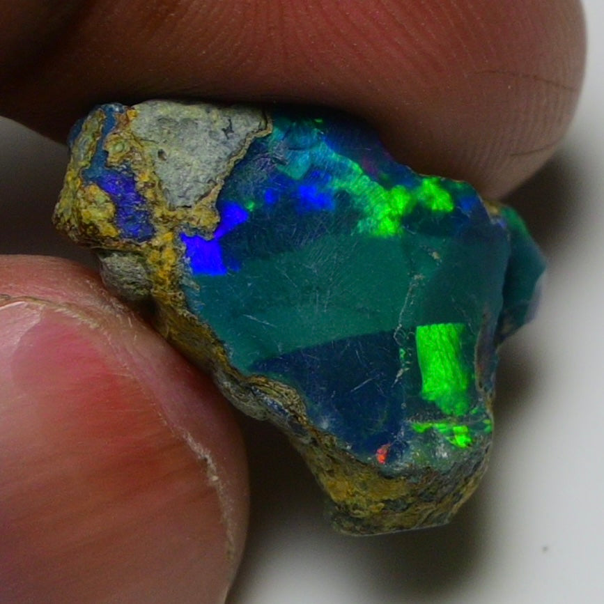 Rare Black Opal 11.25 Carats | Natural Black Ethiopian Opal Rough - Ready for Cutting & Jewelry!