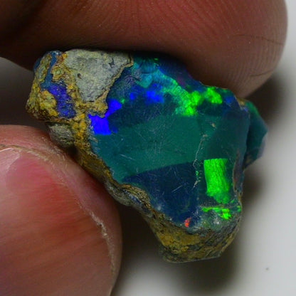 Rare Black Opal 11.25 Carats | Natural Black Ethiopian Opal Rough - Ready for Cutting & Jewelry!