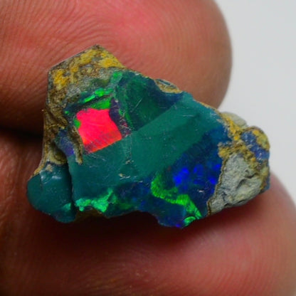 Rare Black Opal 11.25 Carats | Natural Black Ethiopian Opal Rough - Ready for Cutting & Jewelry!