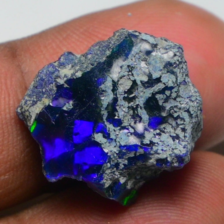 Rare Black Opal 11.70 Carats | Natural Black Ethiopian Opal Rough - Ready for Cutting & Jewelry!