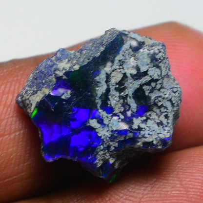 Rare Black Opal 11.70 Carats | Natural Black Ethiopian Opal Rough - Ready for Cutting & Jewelry!