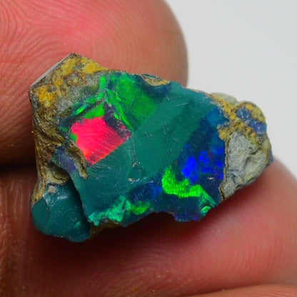 Rare Black Opal 11.25 Carats | Natural Black Ethiopian Opal Rough - Ready for Cutting & Jewelry!