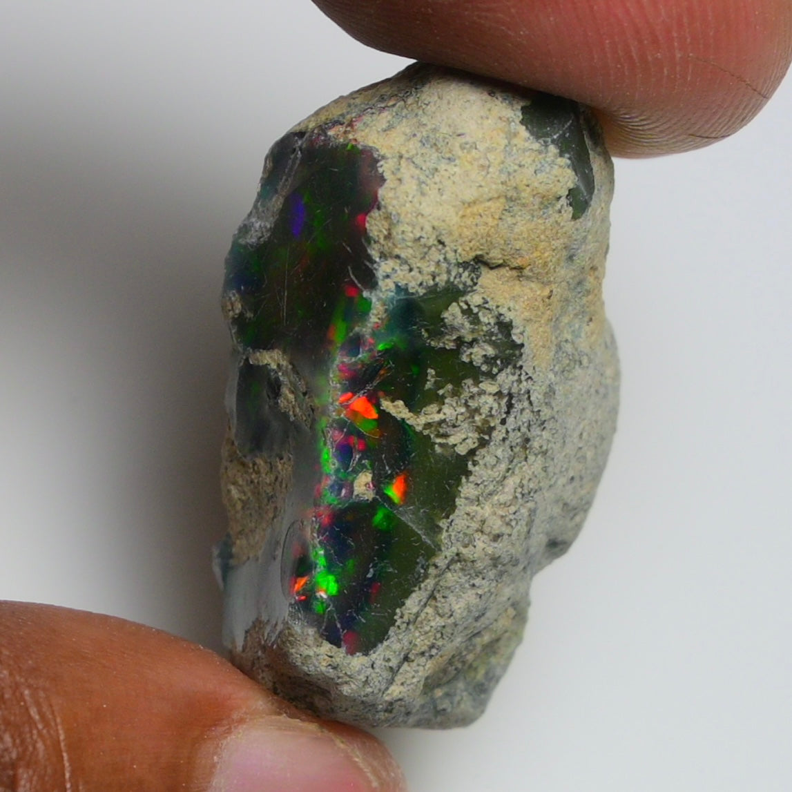 Rare Black Opal 36.05 Carats | Natural Black Ethiopian Opal Rough - Ready for Cutting & Jewelry!
