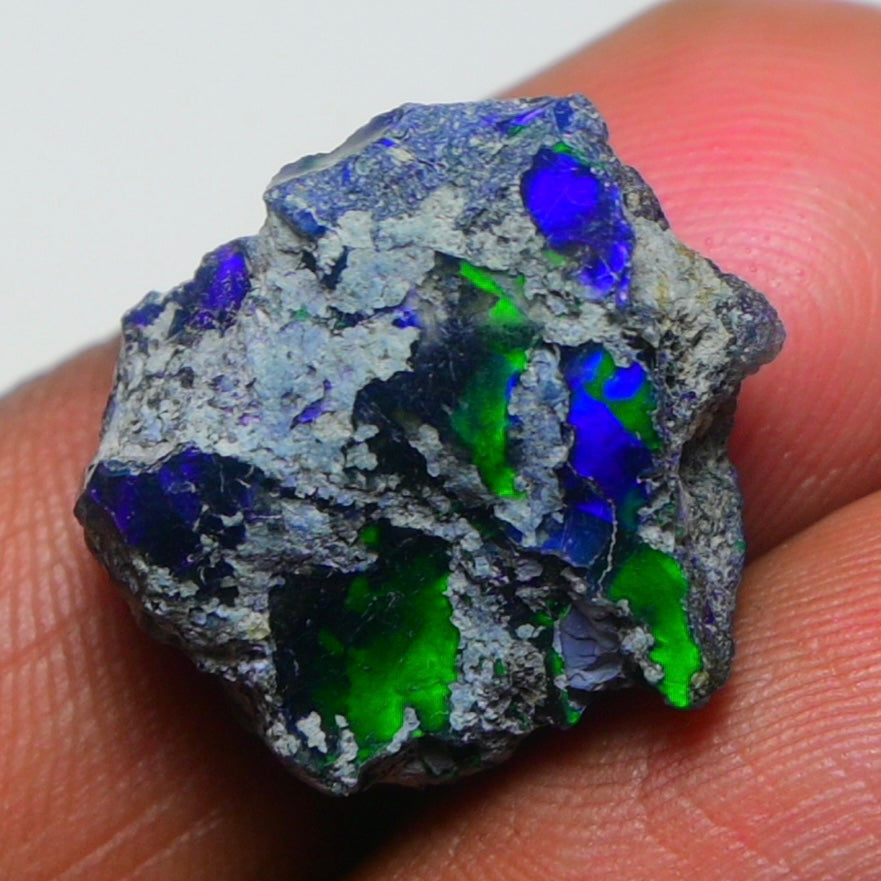 Rare Black Opal 11.70 Carats | Natural Black Ethiopian Opal Rough - Ready for Cutting & Jewelry!