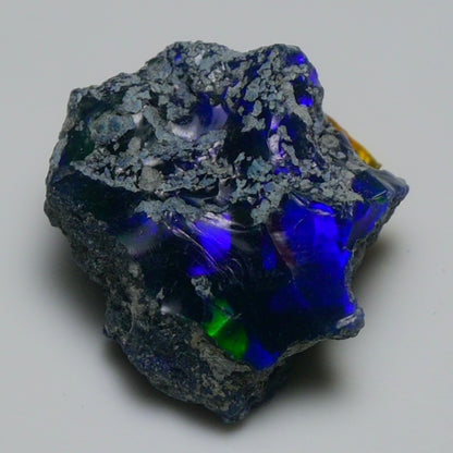 Rare Black Opal 11.70 Carats | Natural Black Ethiopian Opal Rough - Ready for Cutting & Jewelry!