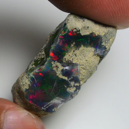 Rare Black Opal 36.05 Carats | Natural Black Ethiopian Opal Rough - Ready for Cutting & Jewelry!