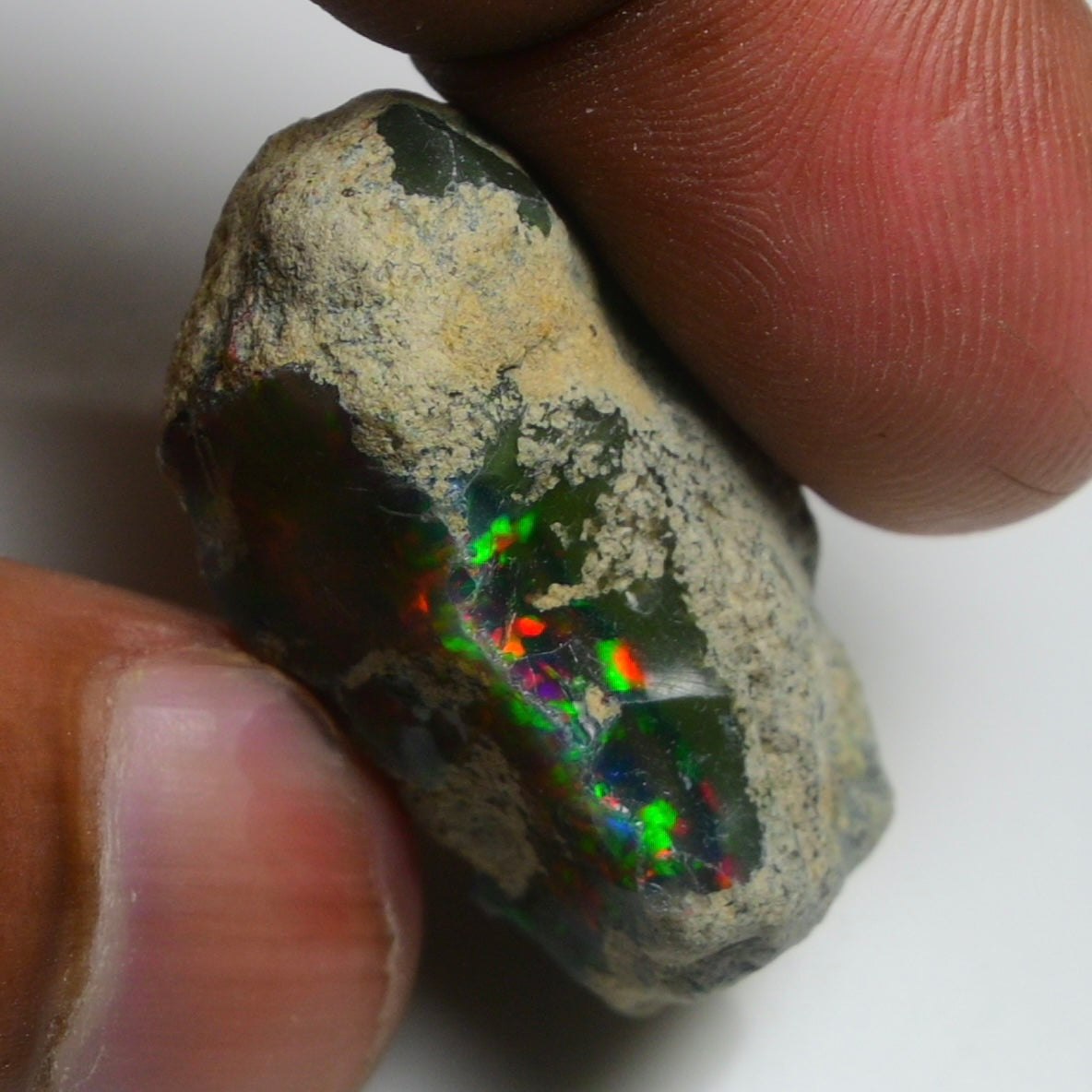 Rare Black Opal 36.05 Carats | Natural Black Ethiopian Opal Rough - Ready for Cutting & Jewelry!