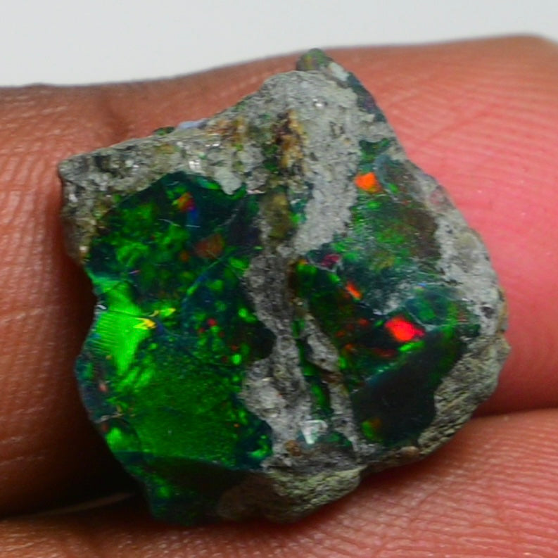 Rare Black Opal  10.00 Carats | Natural Black Ethiopian Opal Rough - Ready for Cutting & Jewelry!