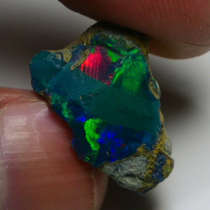 Rare Black Opal 11.25 Carats | Natural Black Ethiopian Opal Rough - Ready for Cutting & Jewelry!