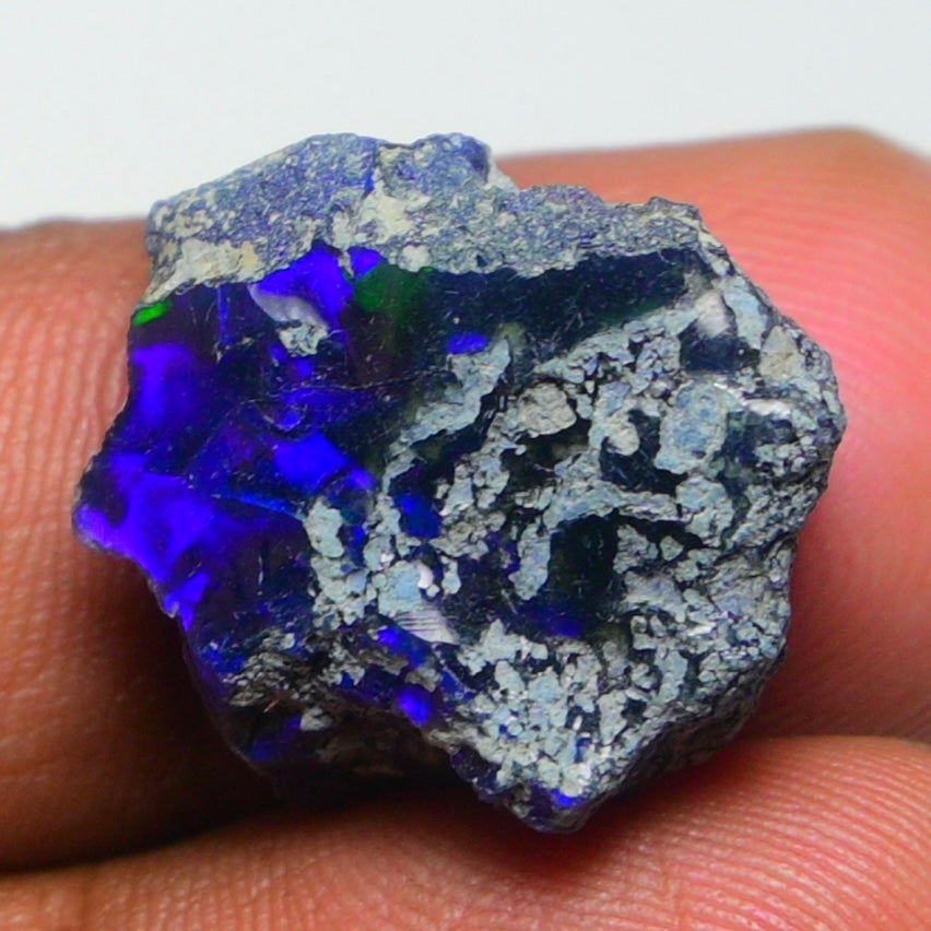 Rare Black Opal 11.70 Carats | Natural Black Ethiopian Opal Rough - Ready for Cutting & Jewelry!