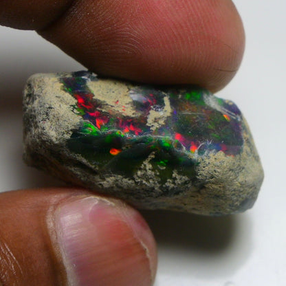 Rare Black Opal 36.05 Carats | Natural Black Ethiopian Opal Rough - Ready for Cutting & Jewelry!