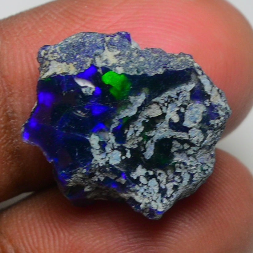 Rare Black Opal 11.70 Carats | Natural Black Ethiopian Opal Rough - Ready for Cutting & Jewelry!