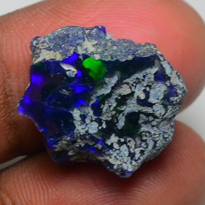 Rare Black Opal 11.70 Carats | Natural Black Ethiopian Opal Rough - Ready for Cutting & Jewelry!
