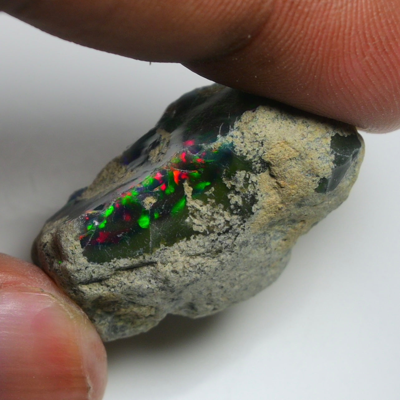 Rare Black Opal 36.05 Carats | Natural Black Ethiopian Opal Rough - Ready for Cutting & Jewelry!