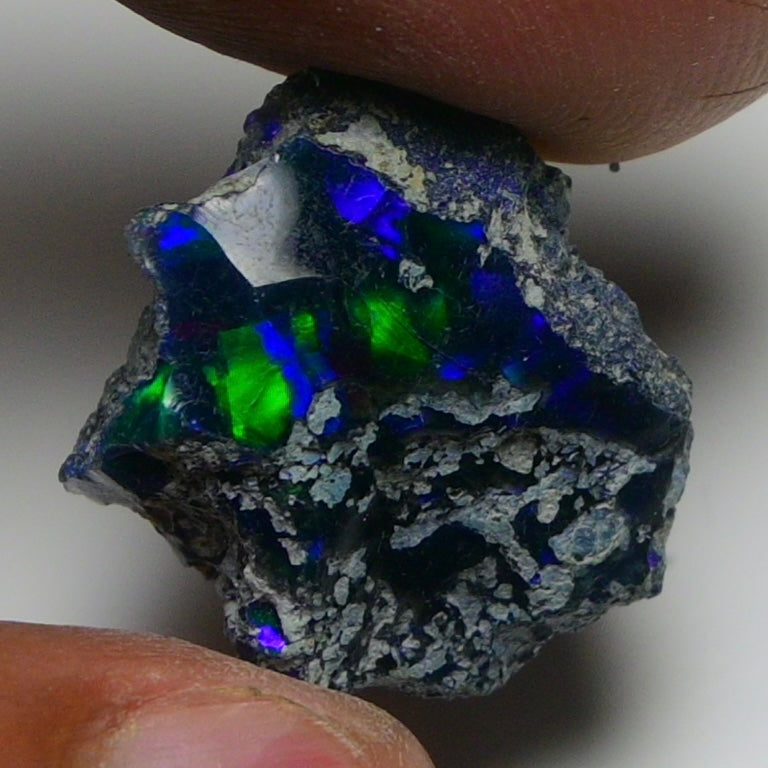 Rare Black Opal 11.70 Carats | Natural Black Ethiopian Opal Rough - Ready for Cutting & Jewelry!