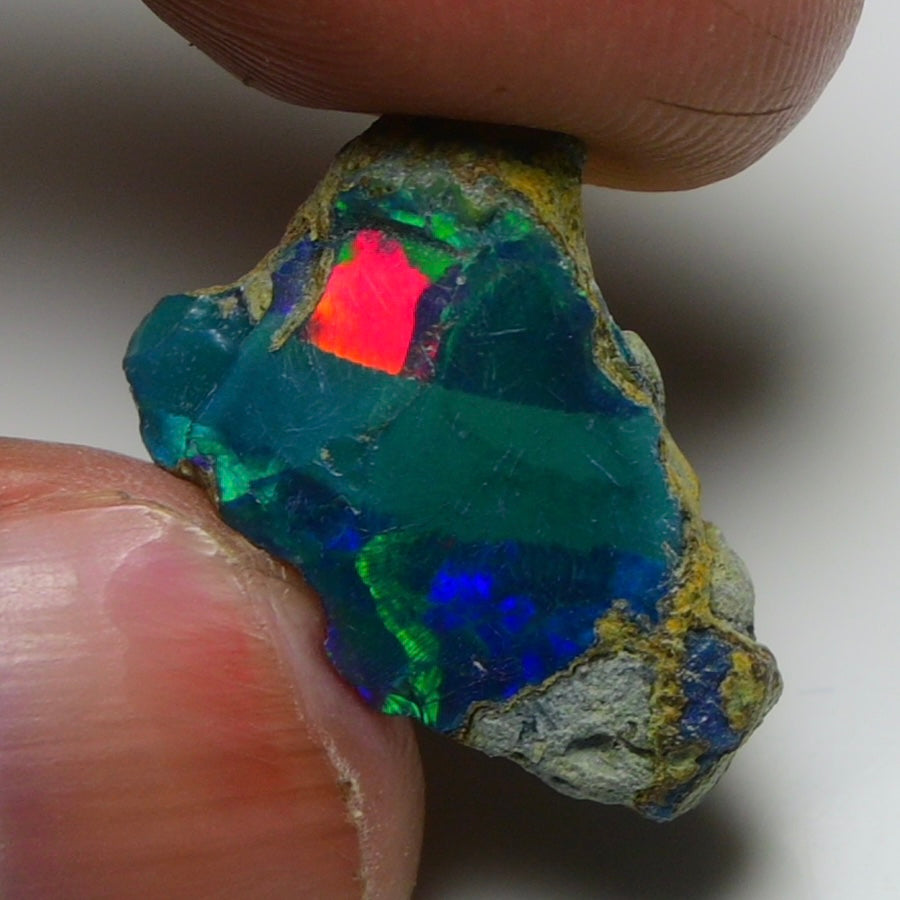 Rare Black Opal 11.25 Carats | Natural Black Ethiopian Opal Rough - Ready for Cutting & Jewelry!