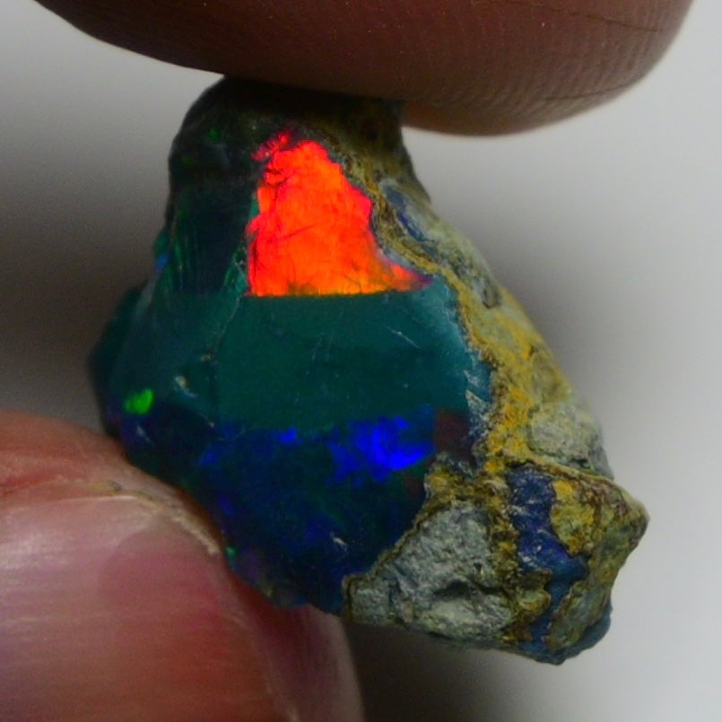 Rare Black Opal 11.25 Carats | Natural Black Ethiopian Opal Rough - Ready for Cutting & Jewelry!