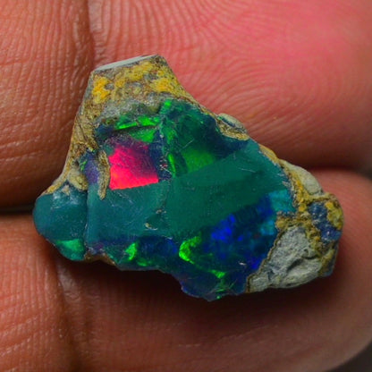 Rare Black Opal 11.25 Carats | Natural Black Ethiopian Opal Rough - Ready for Cutting & Jewelry!