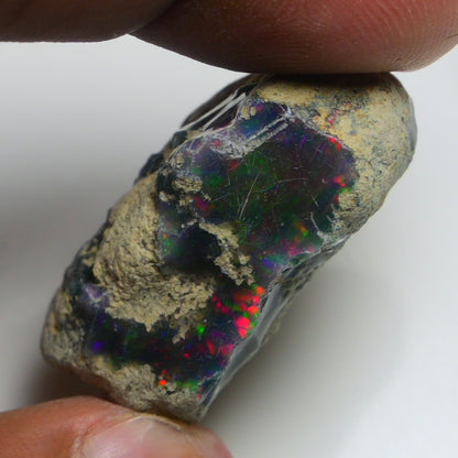 Rare Black Opal 36.05 Carats | Natural Black Ethiopian Opal Rough - Ready for Cutting & Jewelry!