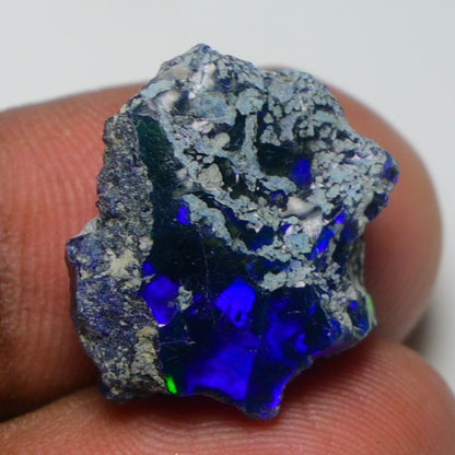 Rare Black Opal 11.70 Carats | Natural Black Ethiopian Opal Rough - Ready for Cutting & Jewelry!