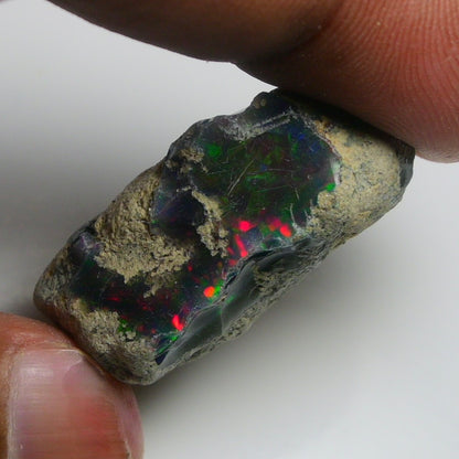 Rare Black Opal 36.05 Carats | Natural Black Ethiopian Opal Rough - Ready for Cutting & Jewelry!