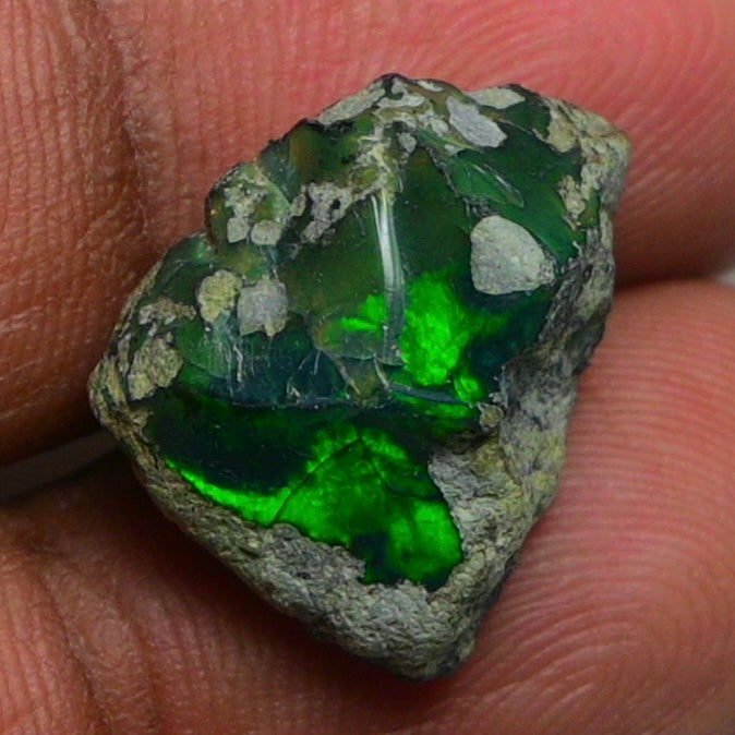 Rare Black Opal 8.70 Carats | Natural Black Ethiopian Opal Rough - Ready for Cutting & Jewelry!