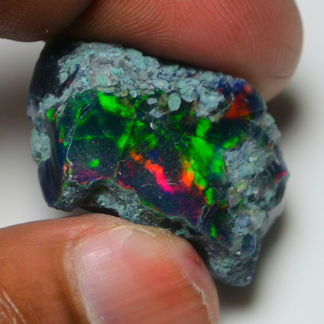 Rare Black Opal 28.25 Carats | Natural Black Ethiopian Opal Rough - Ready for Cutting & Jewelry!
