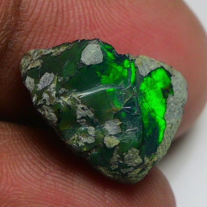 Rare Black Opal 8.70 Carats | Natural Black Ethiopian Opal Rough - Ready for Cutting & Jewelry!