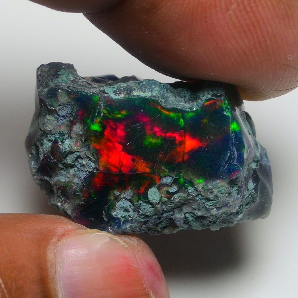 Rare Black Opal 28.25 Carats | Natural Black Ethiopian Opal Rough - Ready for Cutting & Jewelry!