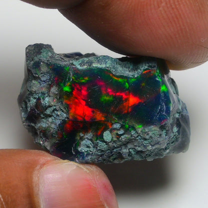 Rare Black Opal 28.25 Carats | Natural Black Ethiopian Opal Rough - Ready for Cutting & Jewelry!