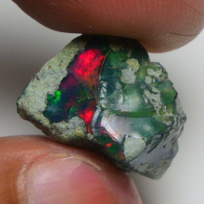 Rare Black Opal 8.70 Carats | Natural Black Ethiopian Opal Rough - Ready for Cutting & Jewelry!
