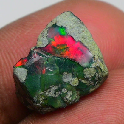 Rare Black Opal 8.70 Carats | Natural Black Ethiopian Opal Rough - Ready for Cutting & Jewelry!
