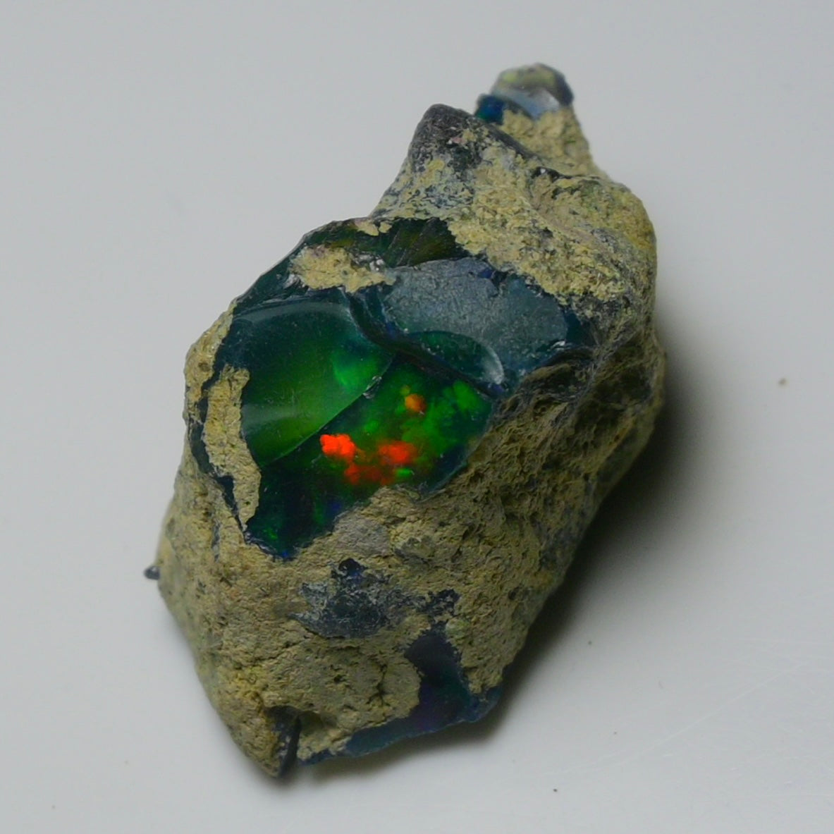 Rare Black Opal 39.05 Carats | Natural Black Ethiopian Opal Rough - Ready for Cutting & Jewelry!