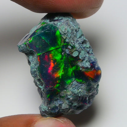 Rare Black Opal 28.25 Carats | Natural Black Ethiopian Opal Rough - Ready for Cutting & Jewelry!