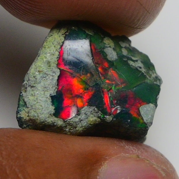 Rare Black Opal 8.70 Carats | Natural Black Ethiopian Opal Rough - Ready for Cutting & Jewelry!