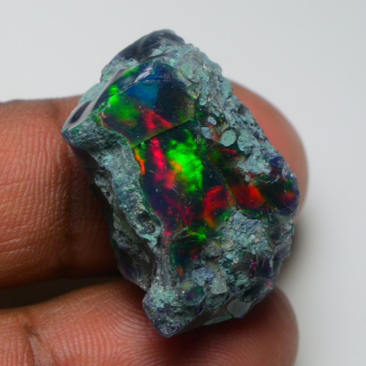 Rare Black Opal 28.25 Carats | Natural Black Ethiopian Opal Rough - Ready for Cutting & Jewelry!