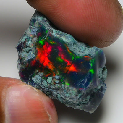 Rare Black Opal 28.25 Carats | Natural Black Ethiopian Opal Rough - Ready for Cutting & Jewelry!