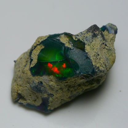 Rare Black Opal 39.05 Carats | Natural Black Ethiopian Opal Rough - Ready for Cutting & Jewelry!
