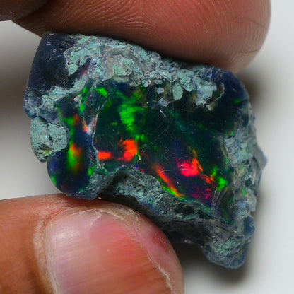 Rare Black Opal 28.25 Carats | Natural Black Ethiopian Opal Rough - Ready for Cutting & Jewelry!