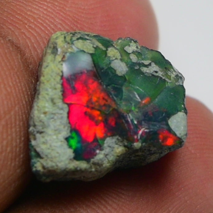 Rare Black Opal 8.70 Carats | Natural Black Ethiopian Opal Rough - Ready for Cutting & Jewelry!