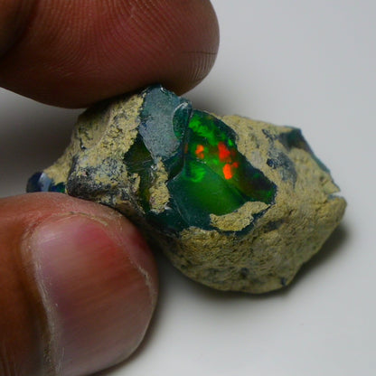 Rare Black Opal 39.05 Carats | Natural Black Ethiopian Opal Rough - Ready for Cutting & Jewelry!