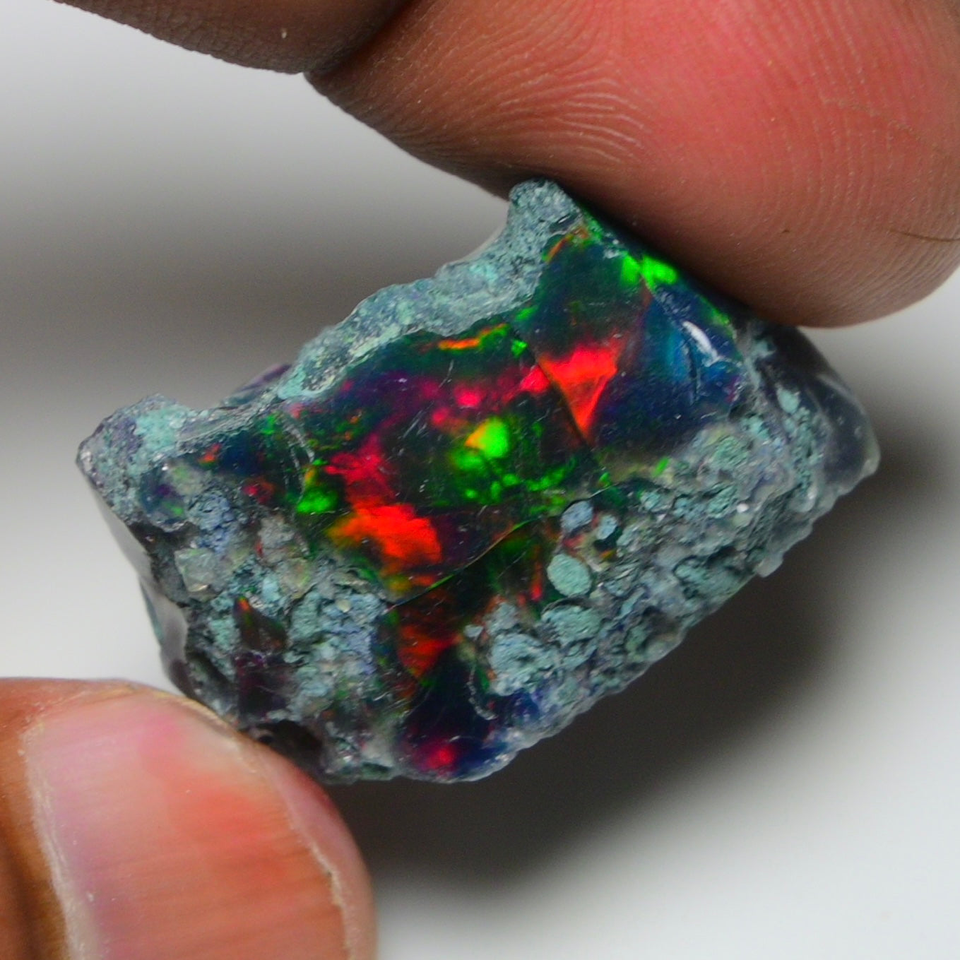 Rare Black Opal 28.25 Carats | Natural Black Ethiopian Opal Rough - Ready for Cutting & Jewelry!