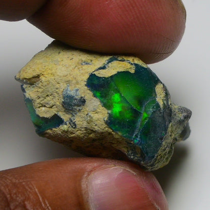 Rare Black Opal 39.05 Carats | Natural Black Ethiopian Opal Rough - Ready for Cutting & Jewelry!